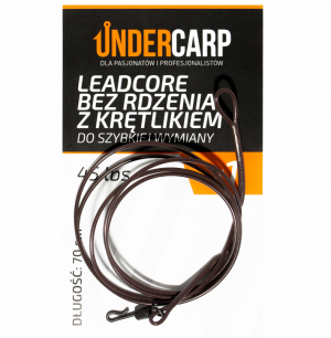 undercarp-Leadcore-free-woven-with-Quick-Change-Swivel-45-lbs-70-cm-–-brown-carp