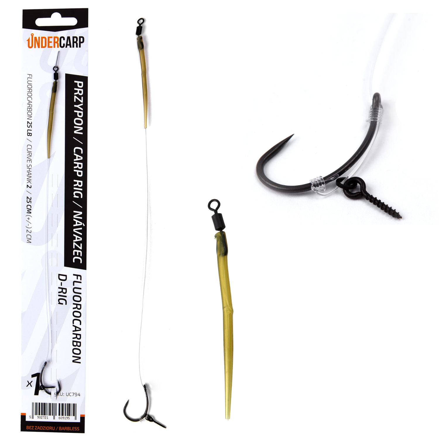 Fluorocarbon D-Rig Barbless 2